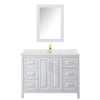 Custom image for White with Brushed Gold Trim / Giotto Quartz / Medicine Cabinet