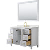 Custom image for White with Brushed Gold Trim / Giotto Quartz / 46