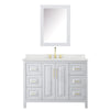Custom image for White with Brushed Gold Trim / Giotto Quartz / Medicine Cabinet