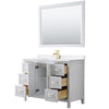 Custom image for White with Brushed Gold Trim / White Quartz / 46