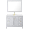 Custom image for White with Brushed Gold Trim / White Quartz / 46