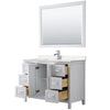 Custom image for White with Polished Chrome Trim / Carrara Cultured Marble / 46