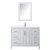 Custom image for White with Polished Chrome Trim / Carrara Cultured Marble / Medicine Cabinet