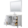 Custom image for White with Polished Chrome Trim / Carrara Cultured Marble / 46