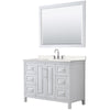Custom image for White with Polished Chrome Trim / Carrara Cultured Marble / 46