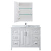 Custom image for White with Polished Chrome Trim / White Carrara Marble / Medicine Cabinet