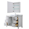 Custom image for White with Polished Chrome Trim / White Carrara Marble / Medicine Cabinet