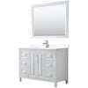 Custom image for White with Polished Chrome Trim / White Cultured Marble / 46