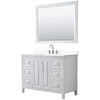 Custom image for White with Polished Chrome Trim / White Cultured Marble / 46