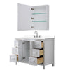 Custom image for White with Polished Chrome Trim / White Cultured Marble / Medicine Cabinet