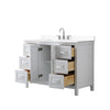 Custom image for White with Polished Chrome Trim / White Cultured Marble / No Mirror
