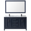 Custom image for Dark Blue with Matte Black Trim / White Carrara Marble / 58