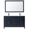 Custom image for Dark Blue with Matte Black Trim / White Cultured Marble / 58