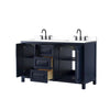 Custom image for Dark Blue with Matte Black Trim / White Cultured Marble / No Mirror