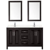 Custom image for Dark Espresso with Polished Chrome Trim / Carrara Cultured Marble / 24