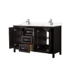 Custom image for Dark Espresso with Polished Chrome Trim / Carrara Cultured Marble / No Mirror