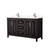 Custom image for Dark Espresso with Polished Chrome Trim / Carrara Cultured Marble / No Mirror