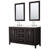 Custom image for Dark Espresso with Polished Chrome Trim / Carrara Cultured Marble / 24