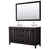 Custom image for Dark Espresso with Polished Chrome Trim / Carrara Cultured Marble / 58
