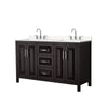 Custom image for Dark Espresso with Polished Chrome Trim / Carrara Cultured Marble / No Mirror