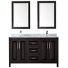 Custom image for Dark Espresso with Polished Chrome Trim / White Carrara Marble / 24