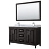 Custom image for Dark Espresso with Polished Chrome Trim / White Carrara Marble / 58