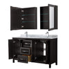 Custom image for Dark Espresso with Polished Chrome Trim / White Carrara Marble / Medicine Cabinets