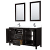 Custom image for Dark Espresso with Polished Chrome Trim / White Cultured Marble / 24