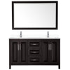 Custom image for Dark Espresso with Polished Chrome Trim / White Cultured Marble / 58