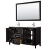 Custom image for Dark Espresso with Polished Chrome Trim / White Cultured Marble / 58