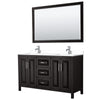 Custom image for Dark Espresso with Polished Chrome Trim / White Cultured Marble / 58