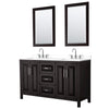 Custom image for Dark Espresso with Polished Chrome Trim / White Cultured Marble / 24