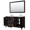 Custom image for Dark Espresso with Polished Chrome Trim / White Cultured Marble / 58