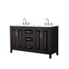 Custom image for Dark Espresso with Polished Chrome Trim / White Cultured Marble / No Mirror