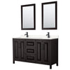 Custom image for Dark Espresso with Matte Black Trim / Carrara Cultured Marble / 24