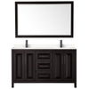 Custom image for Dark Espresso with Matte Black Trim / Carrara Cultured Marble / 58