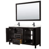 Custom image for Dark Espresso with Matte Black Trim / Carrara Cultured Marble / 58