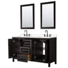 Custom image for Dark Espresso with Matte Black Trim / Carrara Cultured Marble / 24