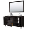 Custom image for Dark Espresso with Matte Black Trim / Carrara Cultured Marble / 58
