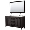 Custom image for Dark Espresso with Matte Black Trim / Carrara Cultured Marble / 58