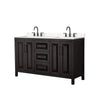 Custom image for Dark Espresso with Matte Black Trim / Carrara Cultured Marble / No Mirror