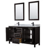 Custom image for Dark Espresso with Matte Black Trim / White Carrara Marble / 24