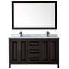 Custom image for Dark Espresso with Matte Black Trim / White Carrara Marble / 58