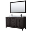 Custom image for Dark Espresso with Matte Black Trim / White Carrara Marble / 58