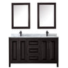 Custom image for Dark Espresso with Matte Black Trim / White Carrara Marble / Medicine Cabinets