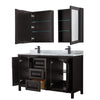 Custom image for Dark Espresso with Matte Black Trim / White Carrara Marble / Medicine Cabinets