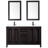 Custom image for Dark Espresso with Matte Black Trim / White Cultured Marble / 24