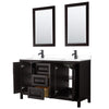 Custom image for Dark Espresso with Matte Black Trim / White Cultured Marble / 24