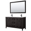 Custom image for Dark Espresso with Matte Black Trim / White Cultured Marble / 58
