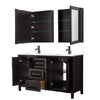 Custom image for Dark Espresso with Matte Black Trim / White Cultured Marble / Medicine Cabinets